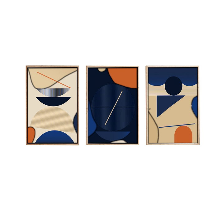 Wallity Huhu101 Pintura Decorativa en MDF con Marco (3 Piezas) 50 x 70 cm Wallity Huhu101 Pintura Decorativa en MDF con Marco (3 Piezas) 50 x 70 cm